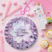 Lila und rosa Elegant und Beaded Pappteller (Party)