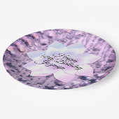 Lila und rosa Elegant und Beaded Pappteller (Schrägansicht)