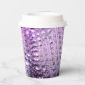 Lila und rosa Elegante Geburt Pappbecher (Rückseite)