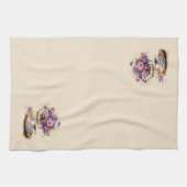 Lila und rosa Fall Bouquet Teezeremonie Set Geschirrtuch (Horizontal)