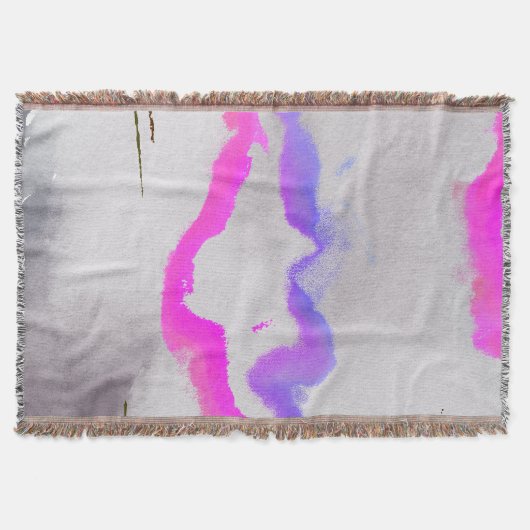 Lila und rosa Farbe Abstrakt Decke (Vorderseite)