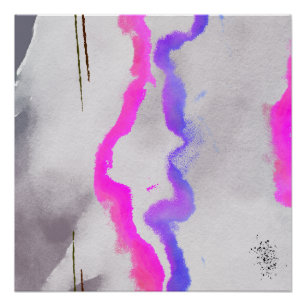Lila und rosa Farbe Abstrakt Poster