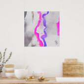 Lila und rosa Farbe Abstrakt Poster (Küche)