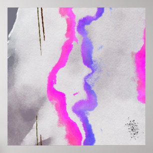 Lila und rosa Farbe Abstrakt Poster