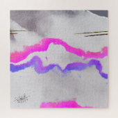 Lila und rosa Farbe Abstrakt Puzzle (Horizontal)