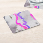 Lila und rosa Farbe Abstrakt Rechteckiger Pappuntersetzer (angewinkelt)