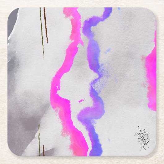 Lila und rosa Farbe Abstrakt Rechteckiger Pappuntersetzer (Vorderseite)