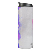Lila und rosa Farbe Abstrakt Thermosbecher (Nach rechts gedreht)