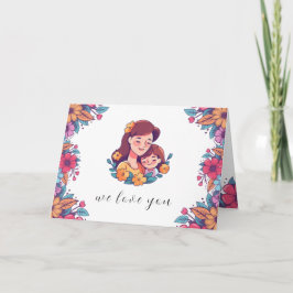 lila und rosa farbige Happy Mother Day Card Karte