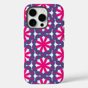 Lila und rosa florale Formen Illustration iPhone 16 Pro Hülle