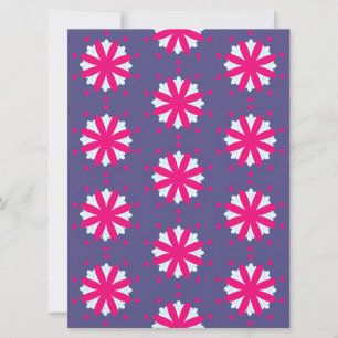 Lila und rosa florale Formen Illustration  Feiertagskarte