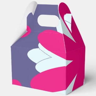 Lila und rosa florale Formen Illustration Geschenkschachtel