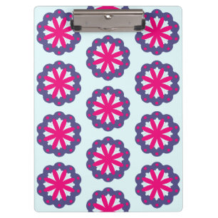 Lila und rosa florale Formen Illustration  Klemmbrett
