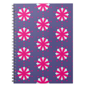 Lila und rosa florale Formen Illustration Notizblock