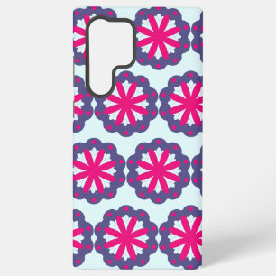 Lila und rosa florale Formen Illustration Samsung Galaxy Hülle