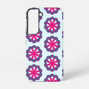 Lila und rosa florale Formen Illustration Samsung Galaxy Hülle