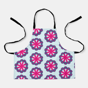 Lila und rosa florale Formen Illustration  Schürze
