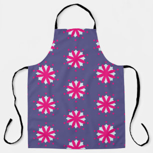 Lila und rosa florale Formen Illustration  Schürze