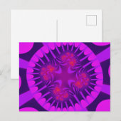 Lila und rosa Fraktal Postkarte (Vorne/Hinten)