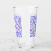 Lila und rosa Frangipani-Blüten, Glas (Links)