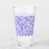 Lila und rosa Frangipani-Blüten, Glas (Vorderseite)