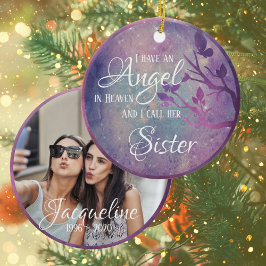 Lila und rosa Galaxie Personalisierte Gedenkstätte Keramik Ornament