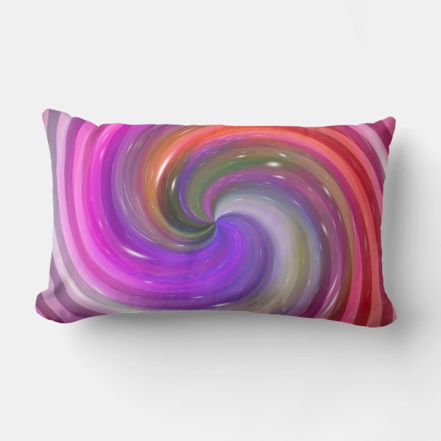 Lila und rosa Galaxie Swirl Lendenkissen (Vorderseite)