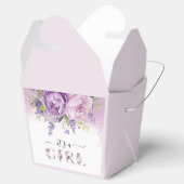 Lila und rosa Garden Blume Mädchendusche Geschenkschachtel (Geöffnet)