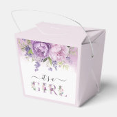 Lila und rosa Garden Blume Mädchendusche Geschenkschachtel (Rückseite)