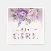 Lila und rosa Garden Blume Mädchendusche Serviette (Vorderseite)