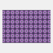 Lila und rosa geometrisches Diamantmuster Geschenkpapier Set (Vorderseite 3)