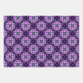 Lila und rosa geometrisches Diamantmuster Geschenkpapier Set (Vorderseite 2)
