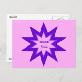 Lila und rosa Gewehre töten Postkarte (Vorne/Hinten)