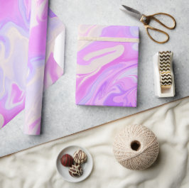 Lila und rosa glänzender Marmor Geschenkpapier