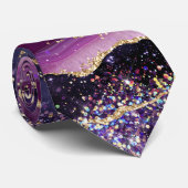 Lila und rosa Glitterform Krawatte (Gerollt)