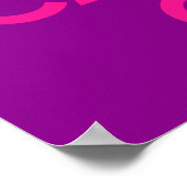 Lila und rosa halten Sie sich ruhig und tragen Sie Poster (Ecke)