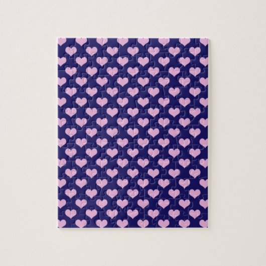 Lila und rosa Herzen Puzzle (Vertikal)