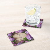 Lila und rosa Hydrangeas Rechteckiger Pappuntersetzer (Vor Ort)