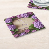 Lila und rosa Hydrangeas Rechteckiger Pappuntersetzer (angewinkelt)