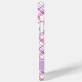 Lila und rosa Kariertes Muster Case-Mate iPhone Hülle (Rückseite / Links)