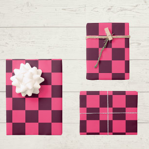Lila und rosa Karton Geschenkpapier Set