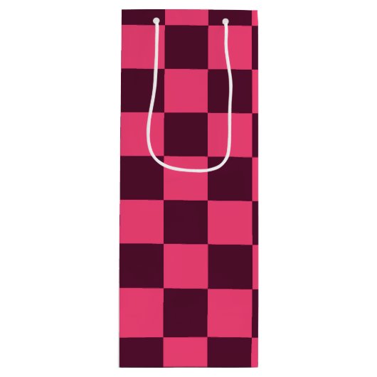 Lila und rosa Karton Geschenktüte Für Weinflaschen (Vorderseite)