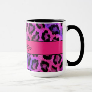 "Lila und rosa Leopard-Druck " Tasse