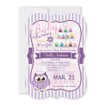 Lila und rosa lila Eule, Mädchen Baby-Party