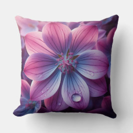 Lila und rosa Lilac-Blume Kissen