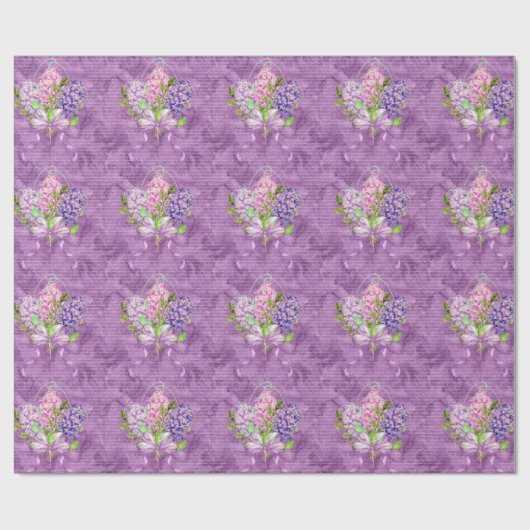 Lila und rosa Lilacs Geschenkpapier (Flach)
