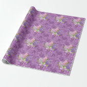 Lila und rosa Lilacs Geschenkpapier (Ungerollt)