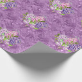 Lila und rosa Lilacs Geschenkpapier (Ecke)