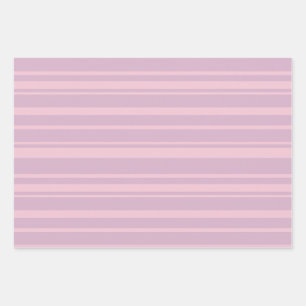 Lila- und Rosa-Linien-Muster Geschenkpapier Set