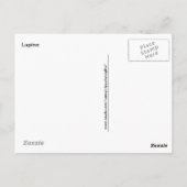 Lila und rosa Lupine Fotografie Postkarte (Rückseite)